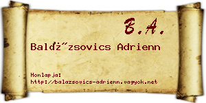 Balázsovics Adrienn névjegykártya