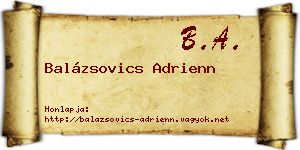 Balázsovics Adrienn névjegykártya