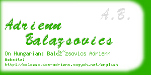 adrienn balazsovics business card